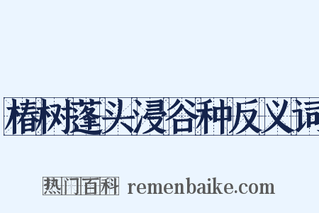 椿树蓬头浸谷种反义词是什么意思的图片